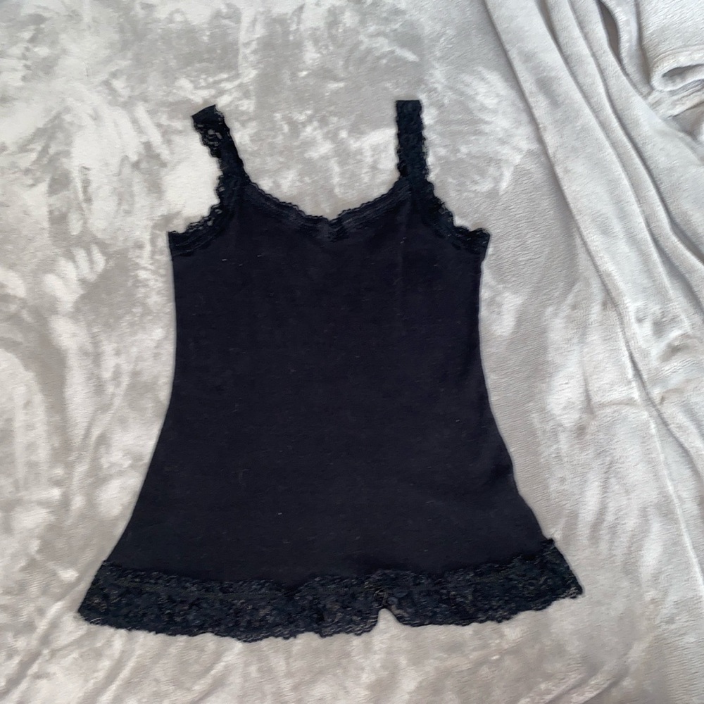 Black, laced, camisole top!